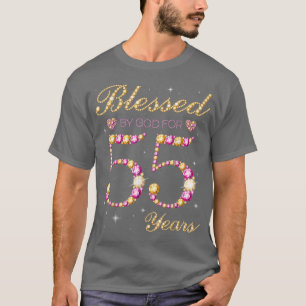 Blessed By God For 55 Years Old 55th Birthday Part T-Shirt