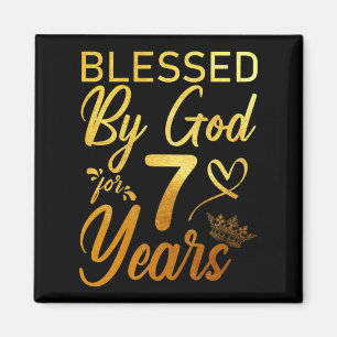Blessed by God for 70 Years 70th Birthday Faith Magnet