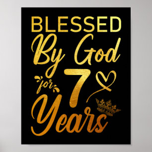 Blessed by God for 70 Years 70th Birthday Faith Poster