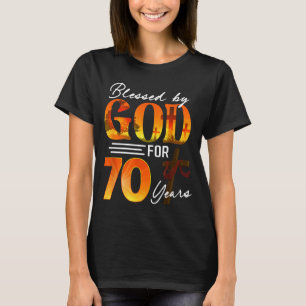 Blessed By God For 70 Years Old Gift 70th Birthday T-Shirt