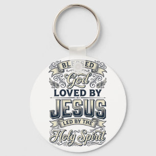Blessed By God Jesus Holy Spirit Vintage Shirt Key Ring
