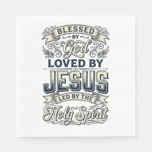 Blessed By God Jesus Holy Spirit Vintage Shirt Napkin