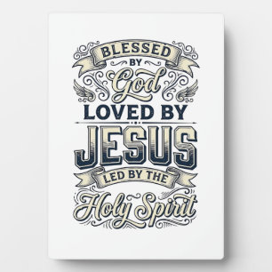 Blessed By God Jesus Holy Spirit Vintage Shirt Plaque