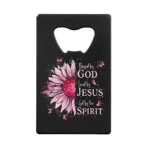 Blessed By God - Loved By Jesus Pink Sunflower