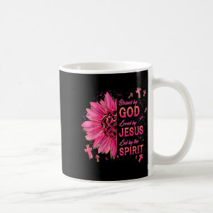 Blessed By God Loved By Jesus Sunflower Christian Coffee Mug