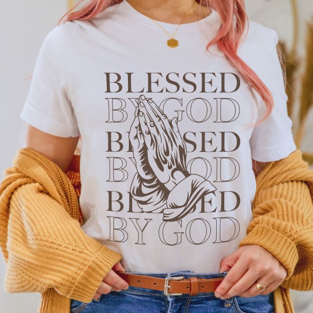 Blessed By God | Modern Christian Aesthetic T-Shirt (Creator Uploaded)