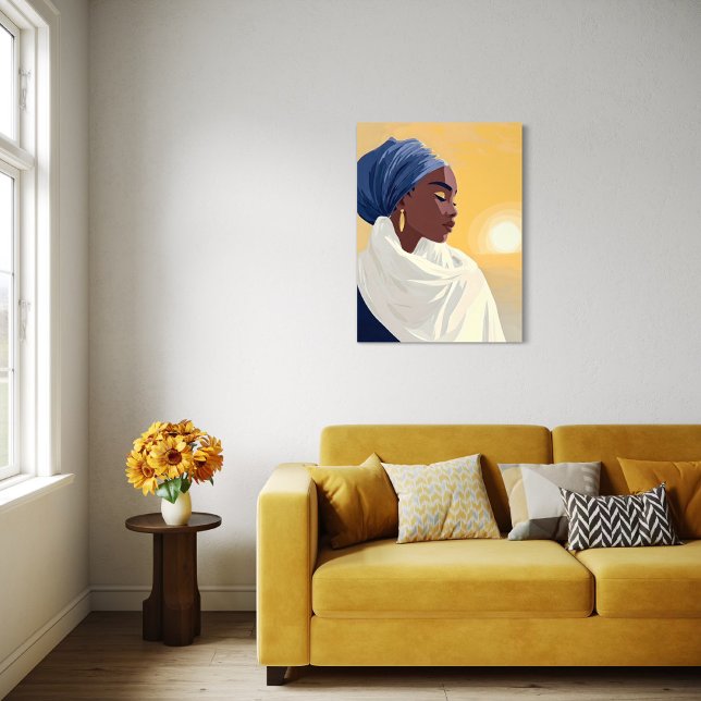 Blessed by the Sun African American Canvas Artwork (Blessed by the Sun Living Room)