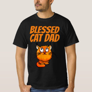 BLESSED CAT DAD GINGER T-SHIRT