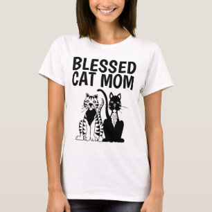 BLESSED CAT MOM T-shirts