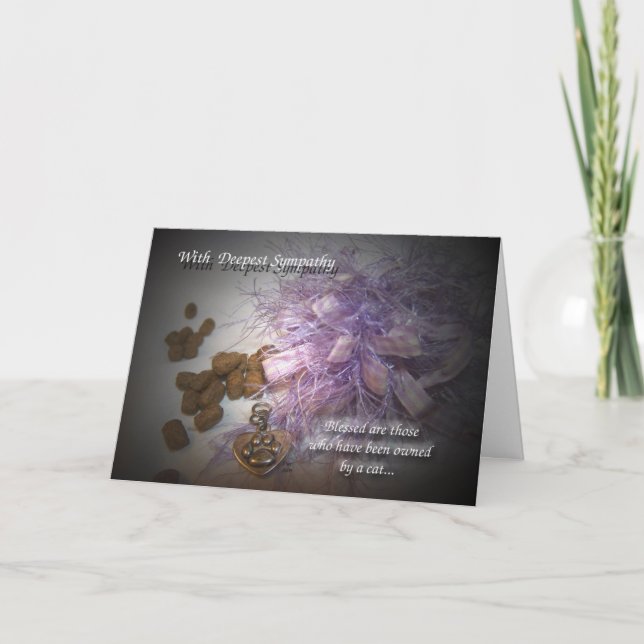 Blessed (Cat) Sympathy Card (Front)