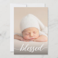 Blessed Catholic Baptism Photo Modern personalised