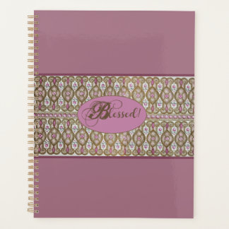 Blessed! Chocolate & Purple Planner - Purple