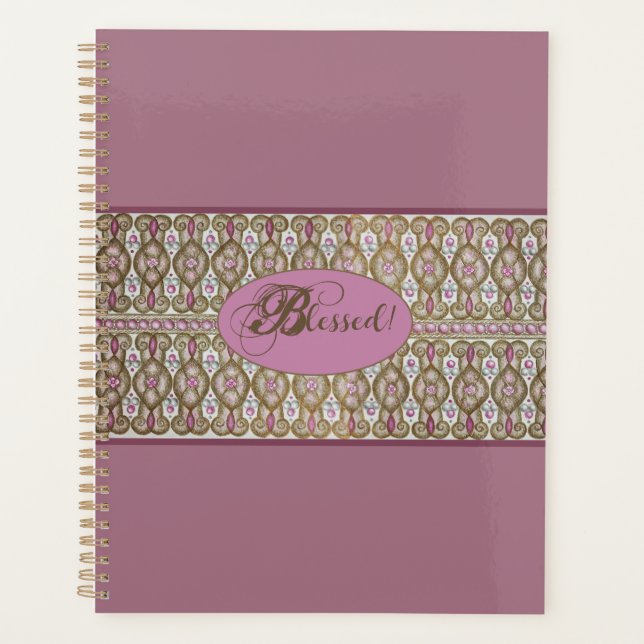 Blessed! Chocolate & Purple Planner - Purple (Front)