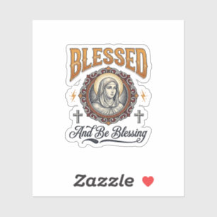 Blessed Christian Vintage Engraving T-Shirt Design