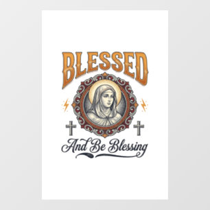 Blessed Christian Vintage Engraving T-Shirt Design
