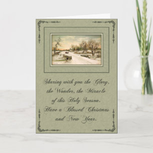 Blessed Christmas Morn Holiday Card