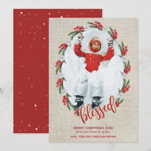 Blessed Christmas Photo Holiday Card