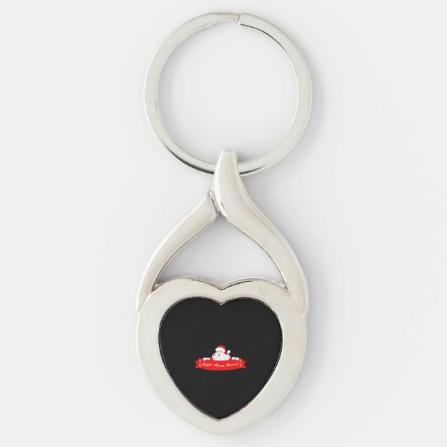 Blessed Christmas  Santa Christmas Key Ring (Front)