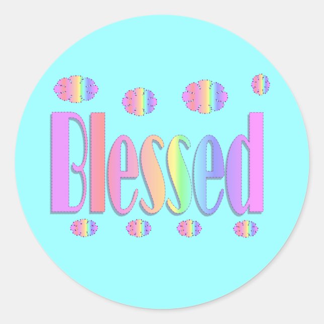 Blessed Classic Round Sticker (Front)