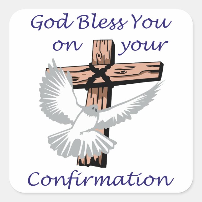 Blessed Confirmation Square Sticker (Front)