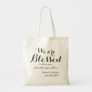 Blessed Custom Wedding Hotel Gift Tote Favour Bag