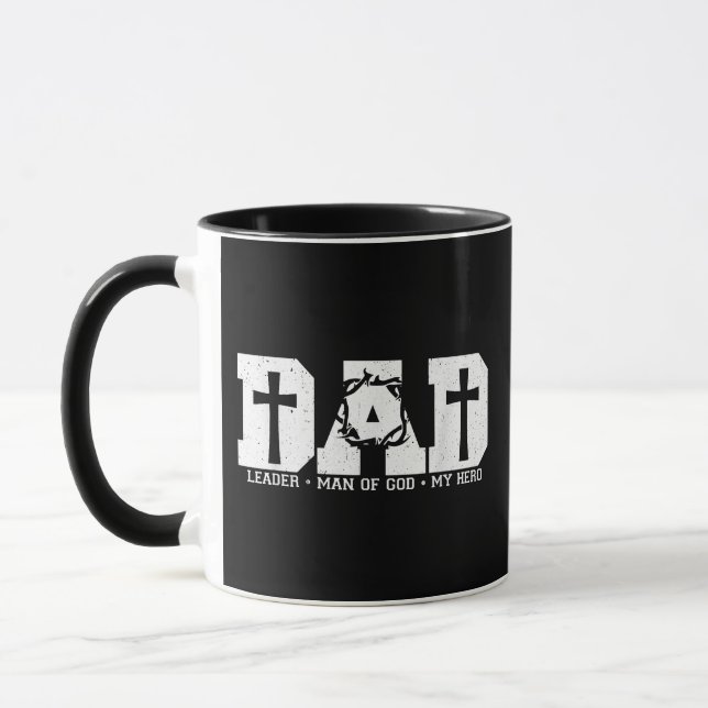 Blessed Dad Daddy Cross Christian Religious Father Mug (Left)