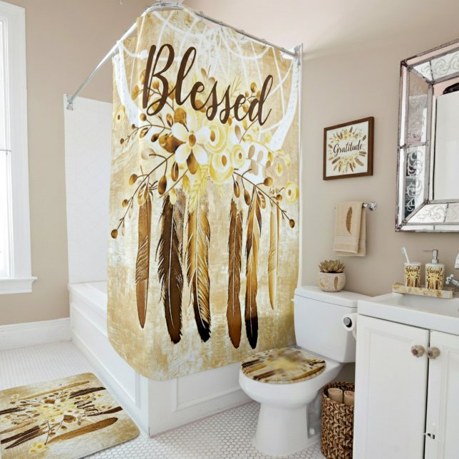 Blessed dreamcatcher shower curtain (Creator Uploaded)