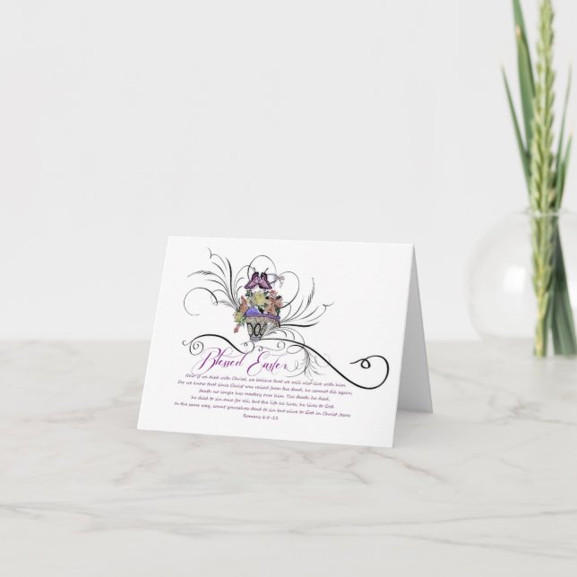 Blessed Easter Holiday Card (Front)