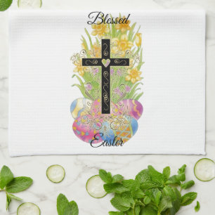 Blessed Easter Tea Towel