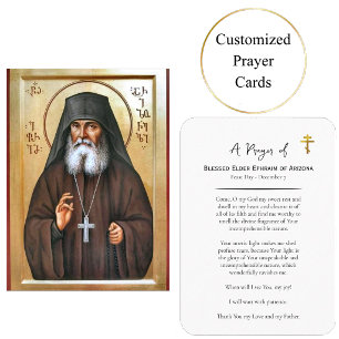 Blessed Elder Ephraim of Arizona Prayer Card      
