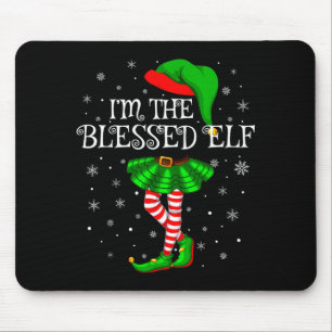 Blessed Elf Christmas Matching Family Women Girls  Mouse Pad