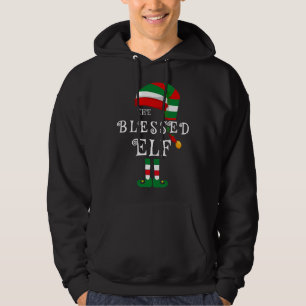 Blessed Elf Family Christmas Matching Pyjamas Xmas Hoodie