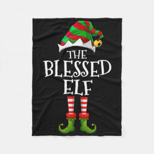 Blessed Elf Fun Matching Pajama Group Christmas Wo Fleece Blanket