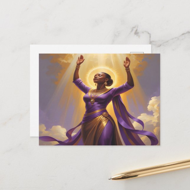 Blessed & Empowered Christian Postcard (Front/Back In Situ)