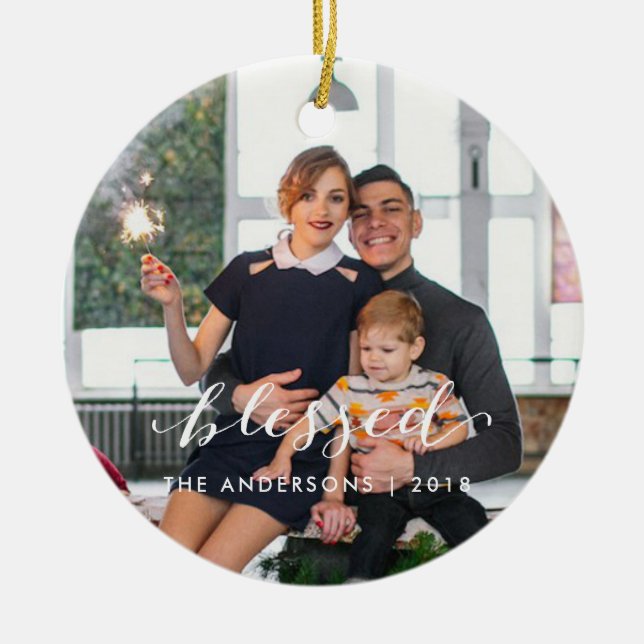 Blessed Family Christmas Ornament (Front)