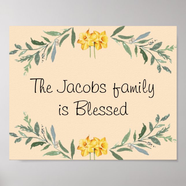 Blessed family Name Poster (Front)