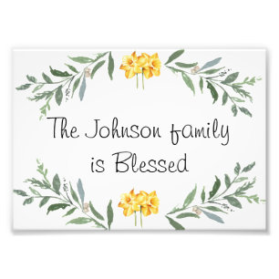 Blessed family Poster personalised