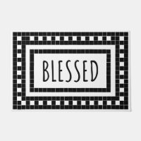 Blessed Farmhouse Faux Tile Doormat