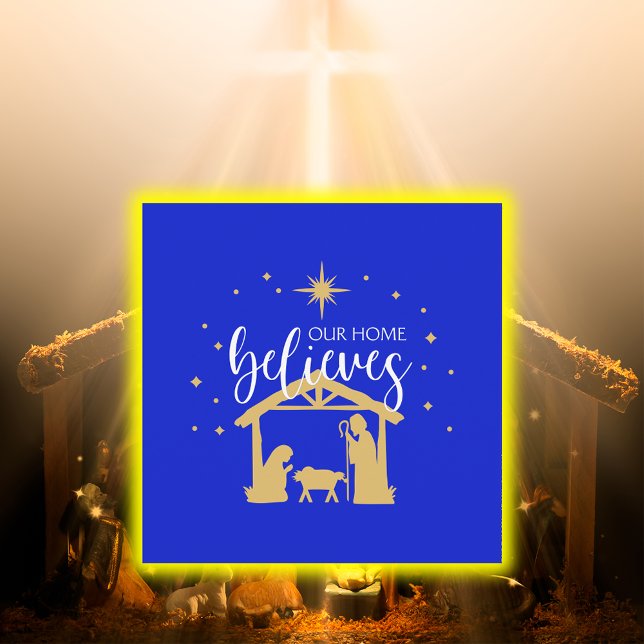 Blessed First Home Christmas Nativity Scene Holiday Card (Creator Uploaded)