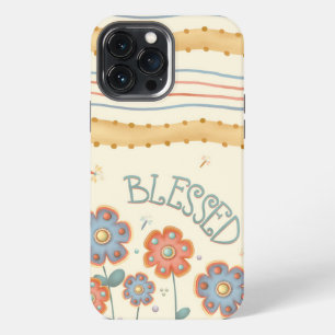 Blessed Flowers Whimsical Cute Inspirivity iPhone 13 Pro Max Case