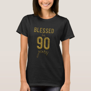 Blessed For 90 Years Old 90th Birthday Christmas W T-Shirt