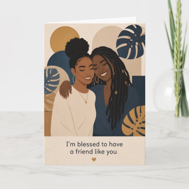 Blessed Friend Greeting Card (Front)