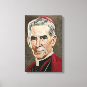 Blessed Fulton J. Sheen Portrait Canvas Print