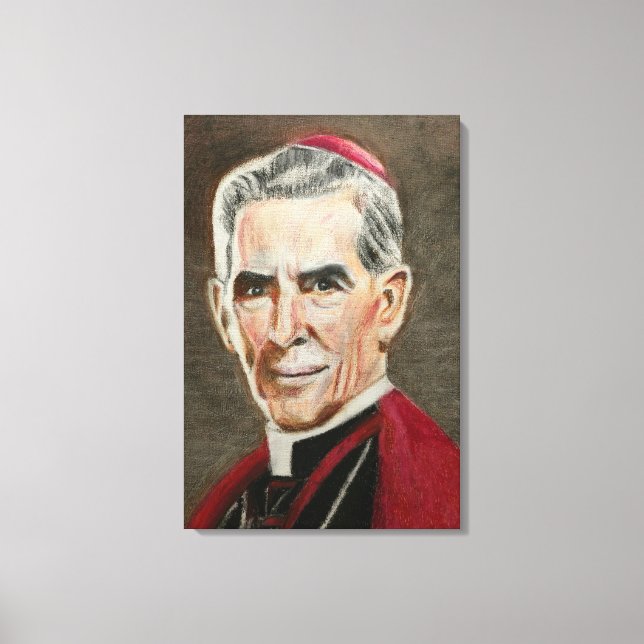 Blessed Fulton J. Sheen Portrait Canvas Print (Front)