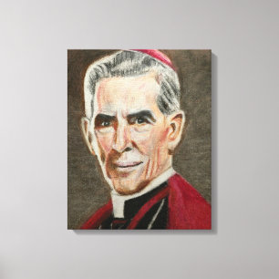 Blessed Fulton J. Sheen Portrait Canvas Print