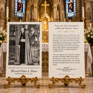 Blessed Fulton Sheen Canonisation Prayer Card