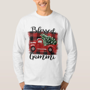 Blessed Gammi Red Truck Vintage Christmas Tree T-Shirt