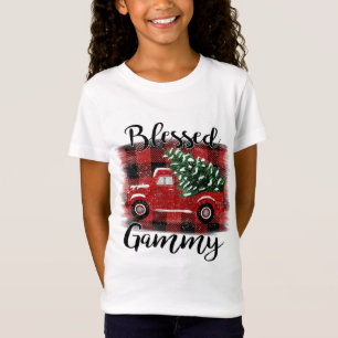 Blessed Gammy Red Truck Vintage Christmas Tree T-Shirt