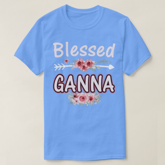 Blessed Ganna Mom Life Cute Floral Flower Mothers  T-Shirt (Design Front)