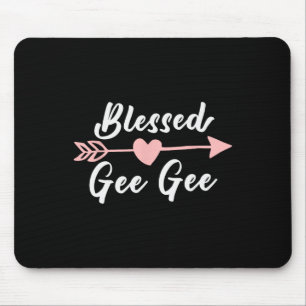 Blessed Gee-gee Arrow Heart Love Cute Funny Geegee Mouse Pad